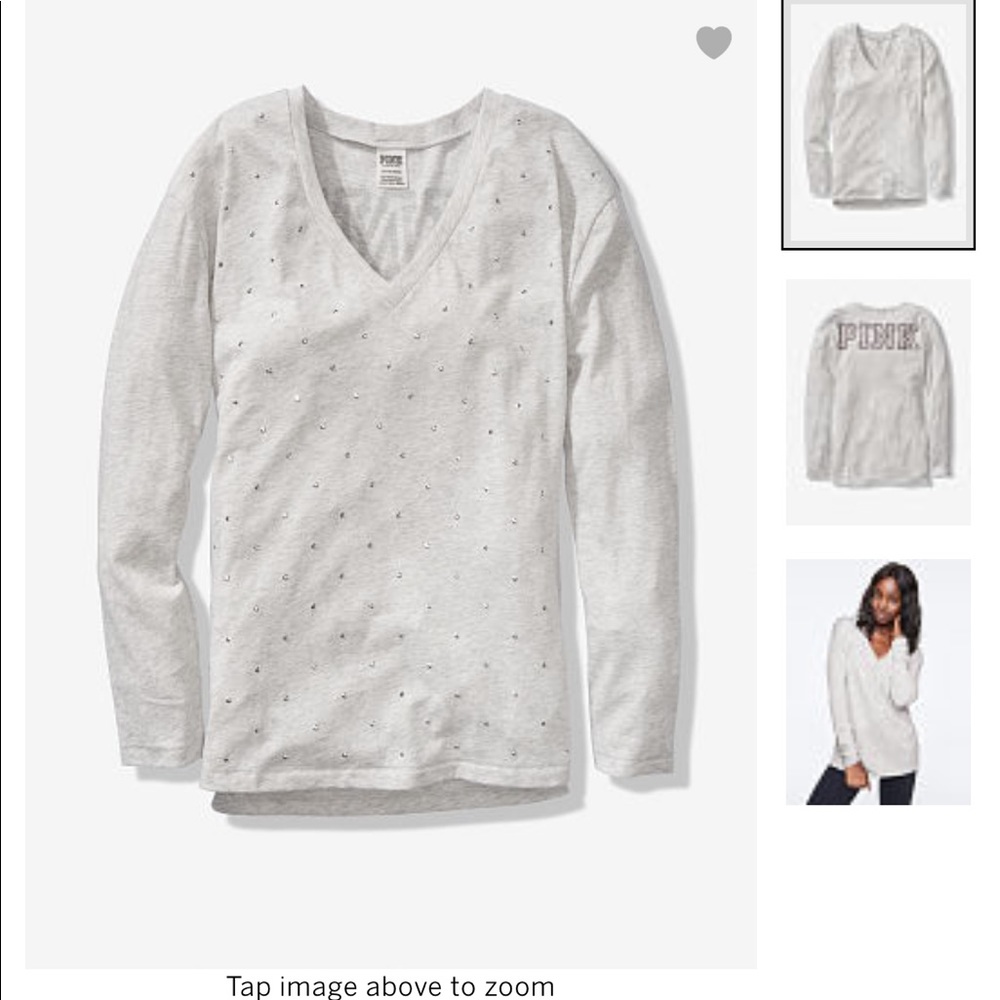 Victoria Secret Pink Long Sleeve Top.. Grey BN